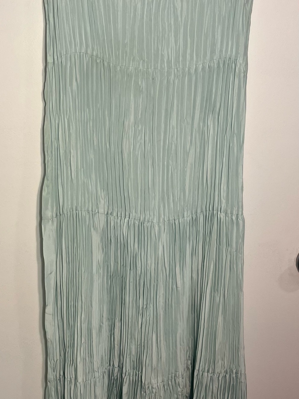 Eileen Fisher Mint Green Sleeveless Tiered Midi Dress XS - Picture 6 of 10